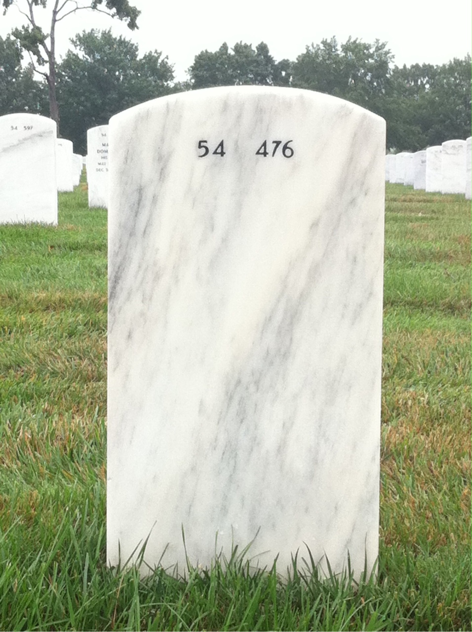 Back of headstone — George Long