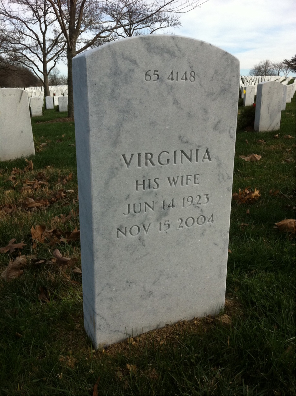 Back of headstone — John Cacciola