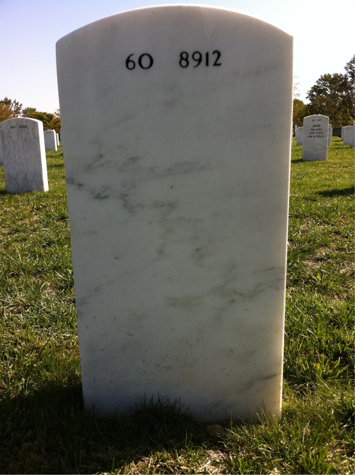 Back of headstone — John Clark
