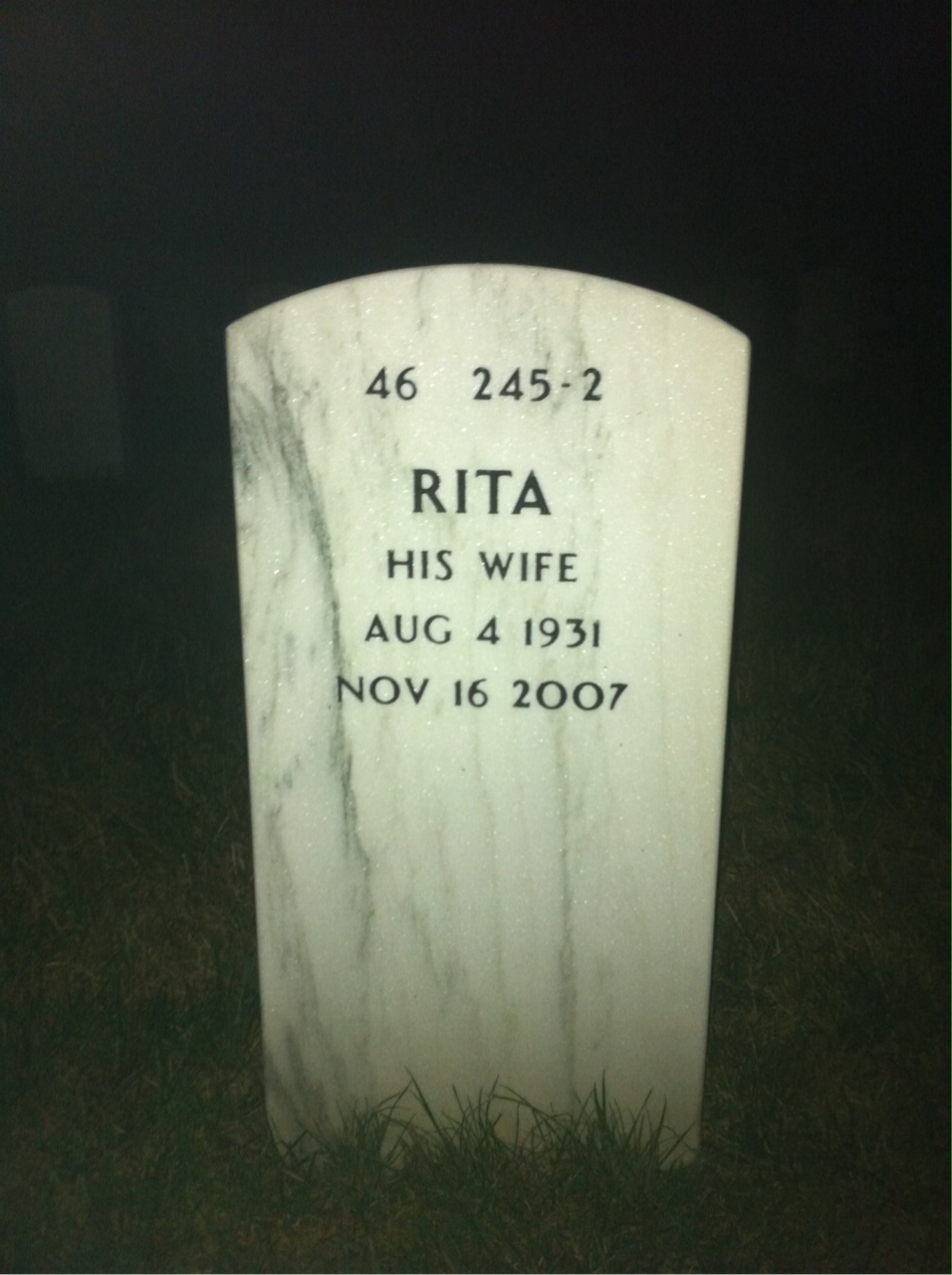 Back of headstone — Leo Sikorski