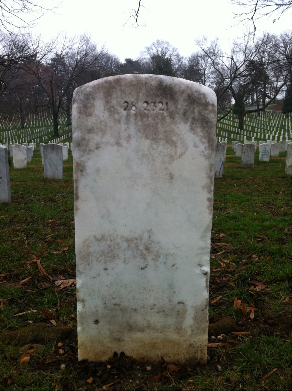 Back of headstone — William T Jefferson
