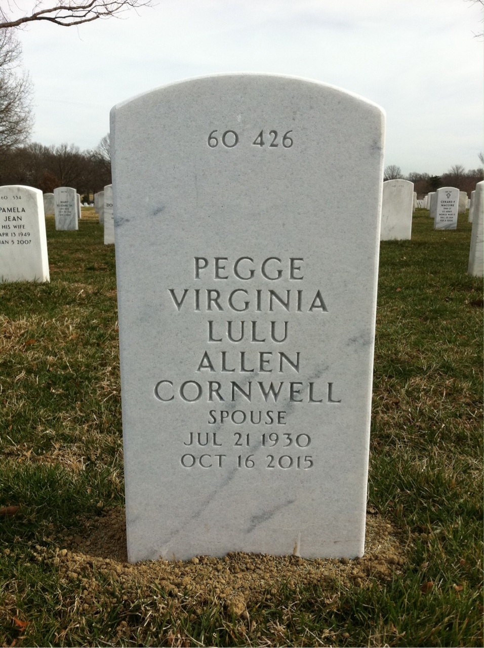 Back of headstone — Victor Crepeau