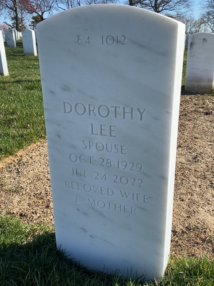 Back of headstone — Vernon Lee Williams