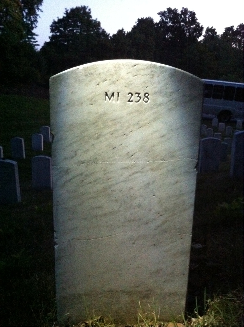 Back of headstone — Ralph J Taylor