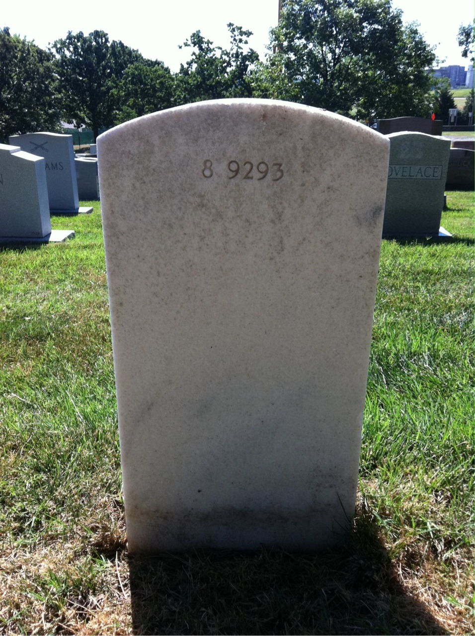 Back of headstone — Sean Corcoran