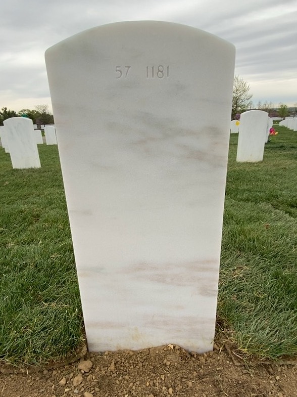 Back of headstone — Walter Anchors