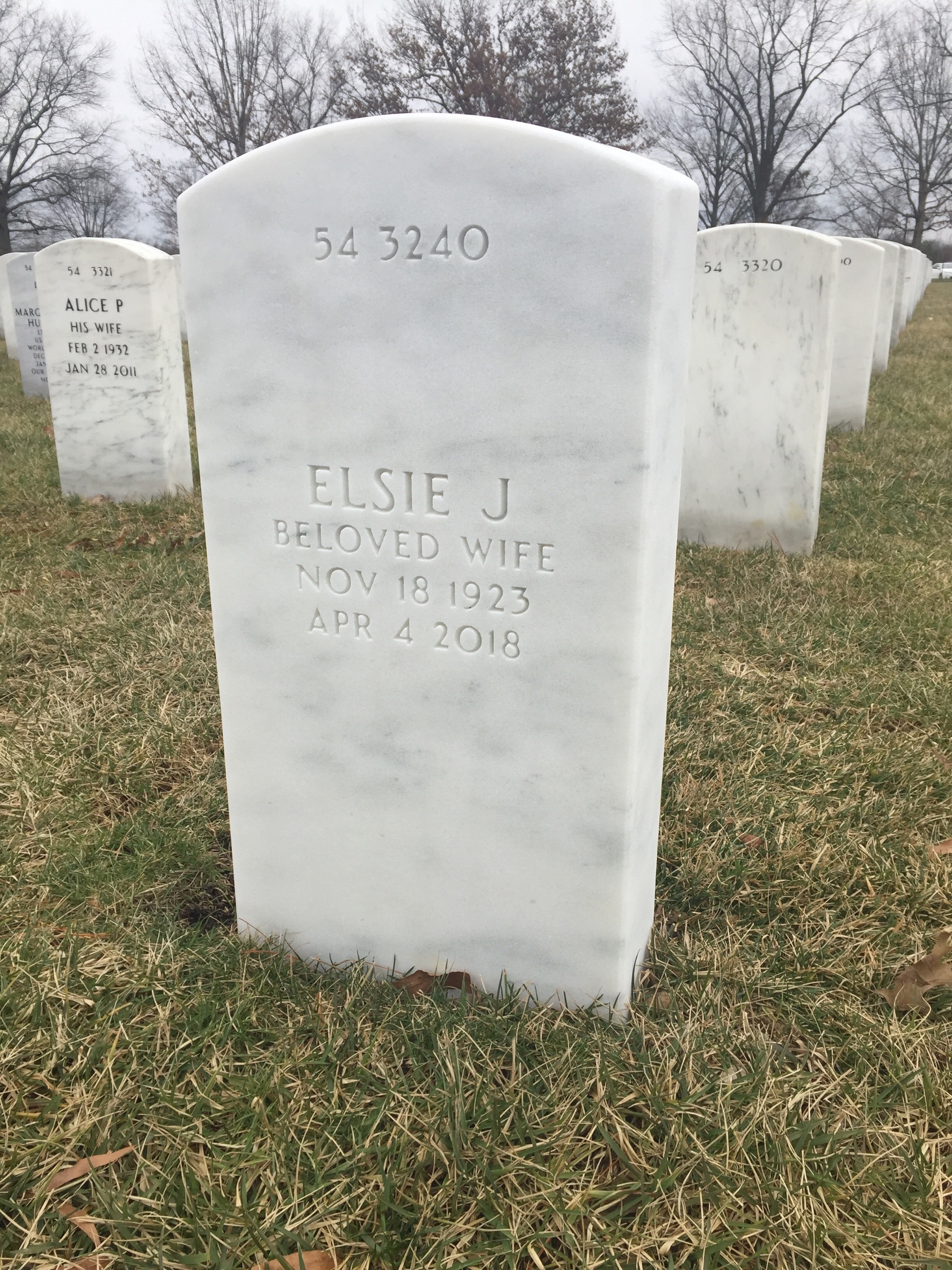 Back of headstone — Joseph Dejonghe