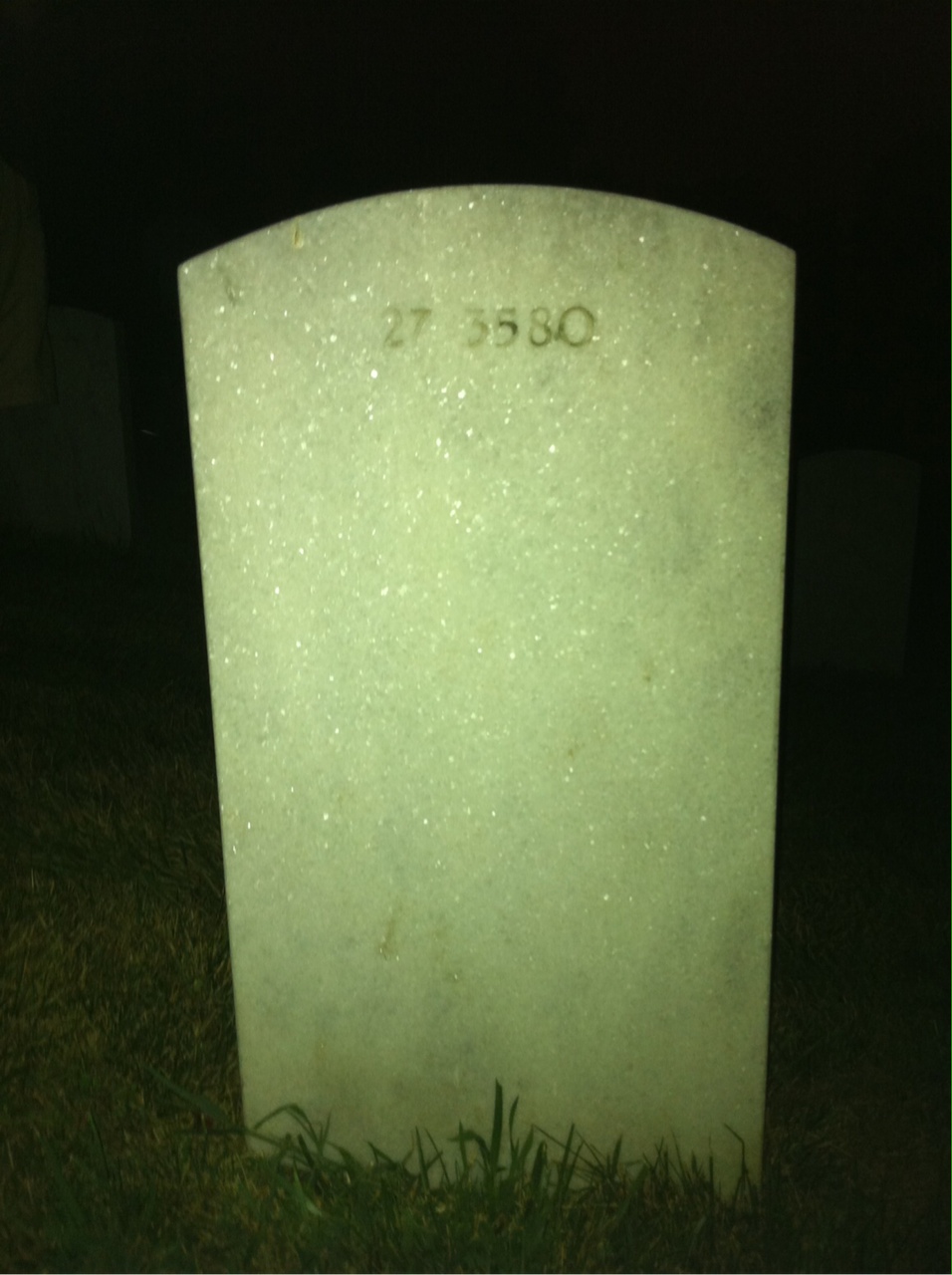 Back of headstone — E Anderson