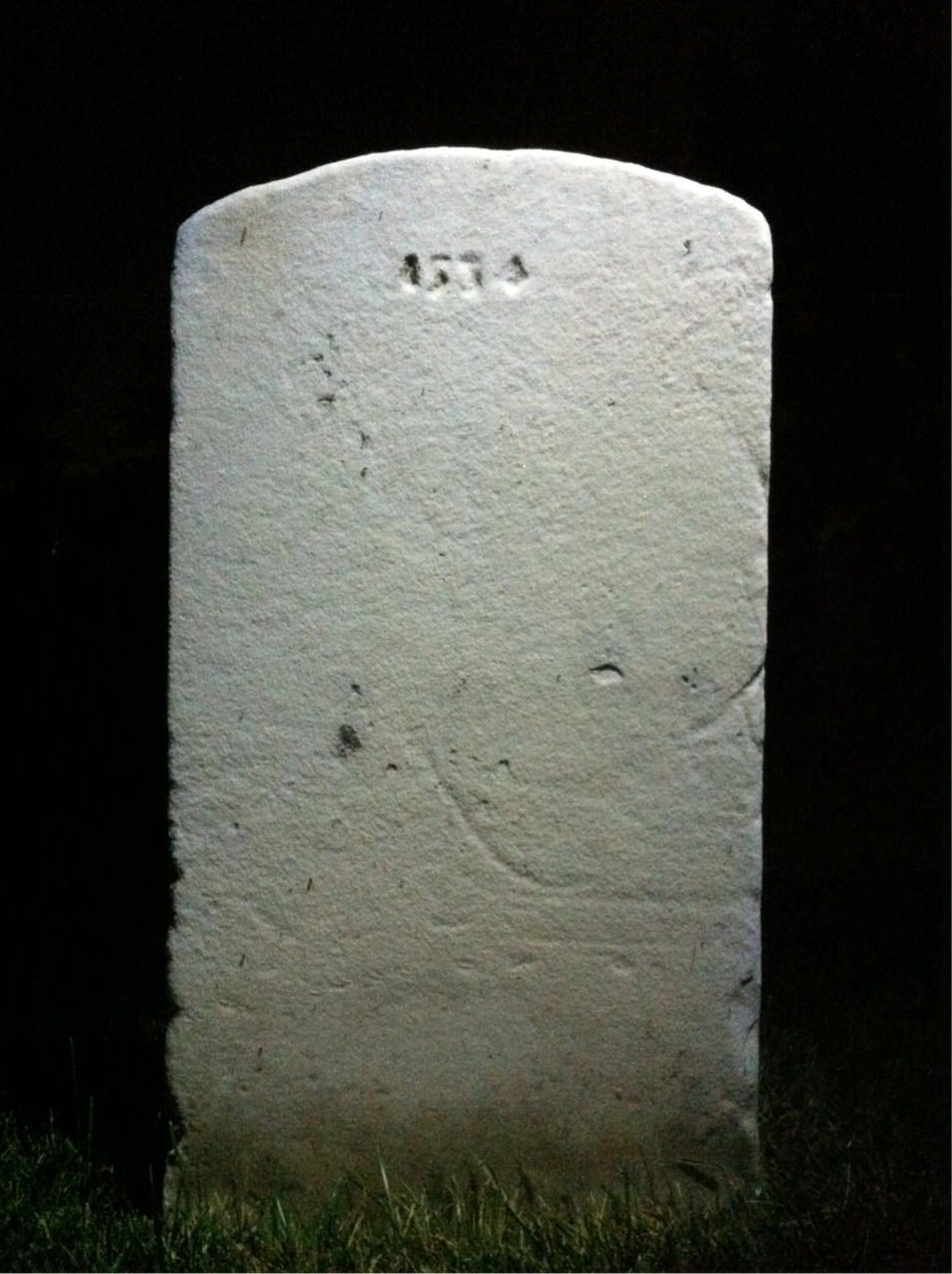 Back of headstone — William Myers