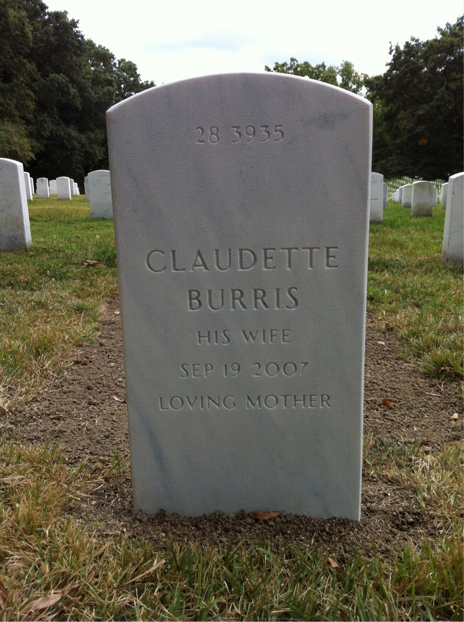 Back of headstone — Guy Wood