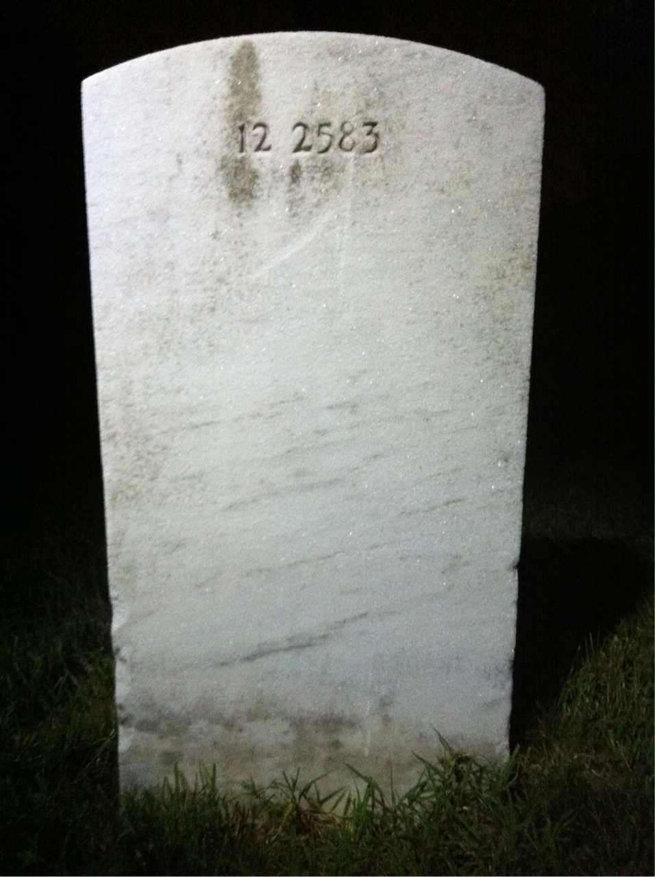 Back of headstone — Susan Anderton