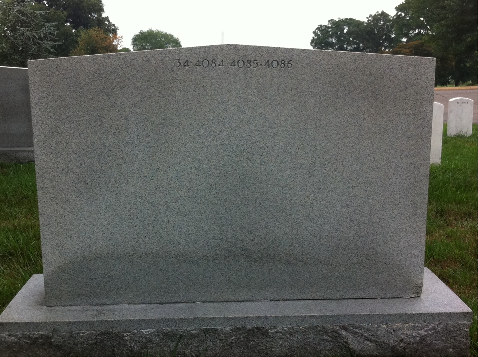 Back of headstone — Walter Bieranoski