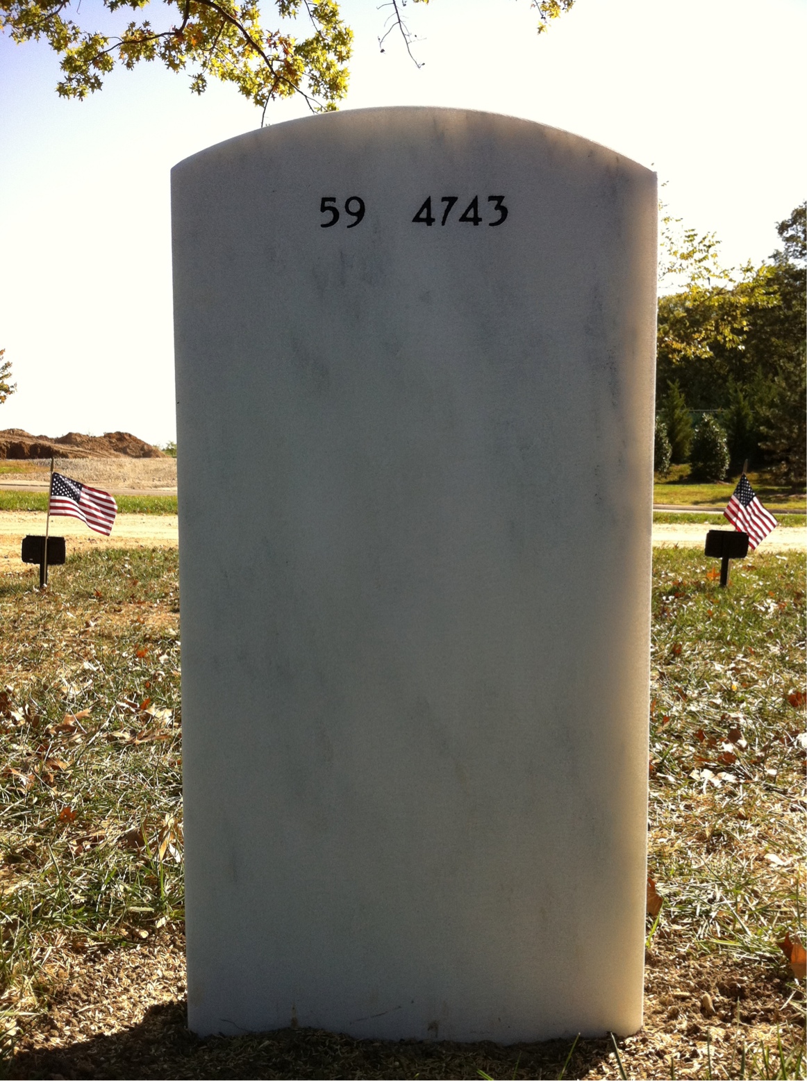 Back of headstone — William Stanley Ungerman