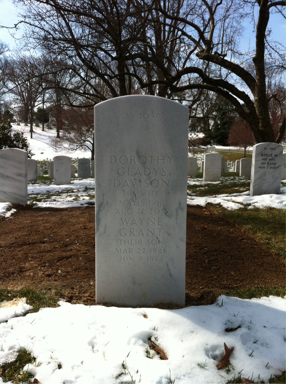 Back of headstone — Ulysses G Carlan