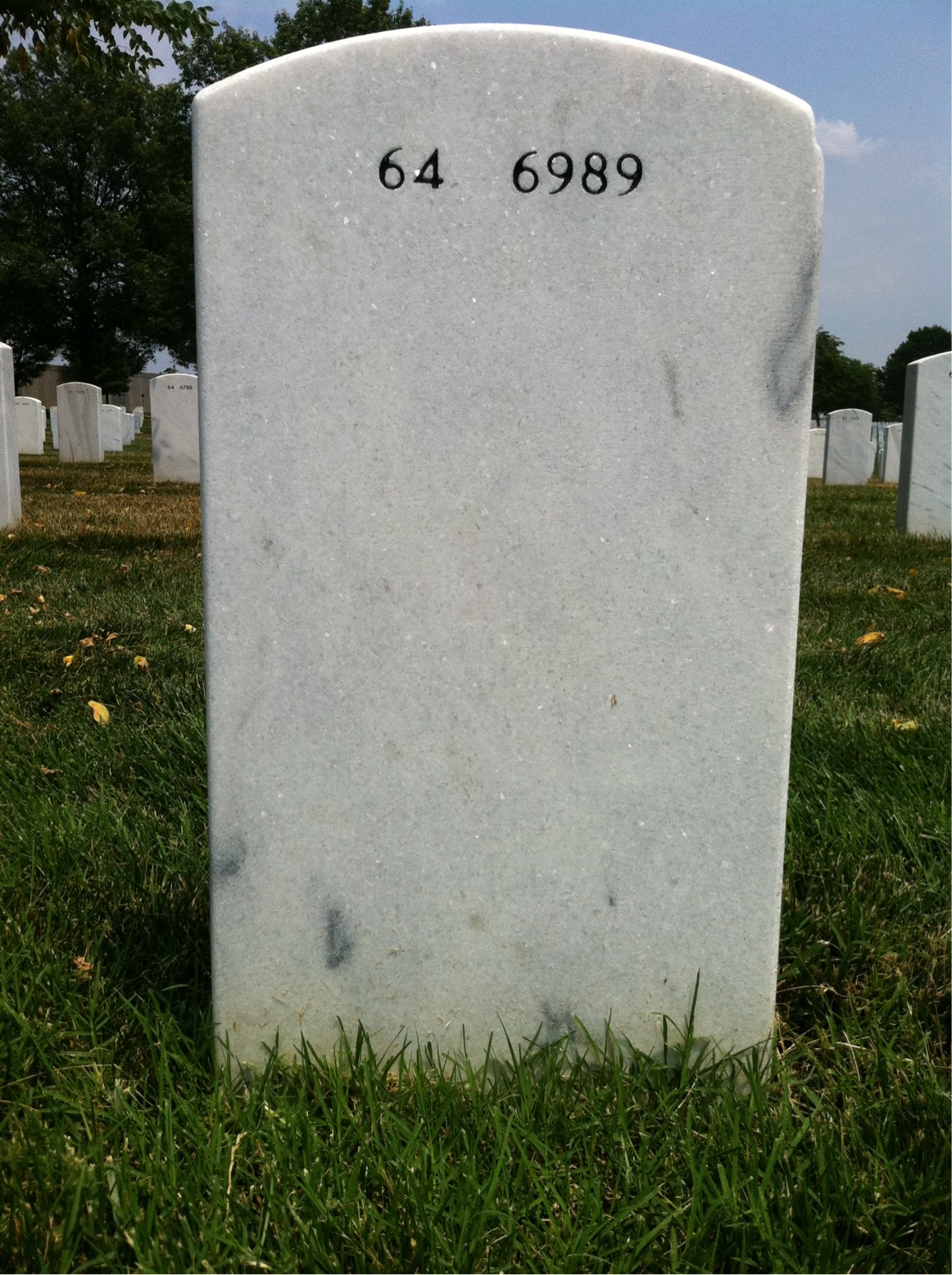 Back of headstone — Thomas O'Day