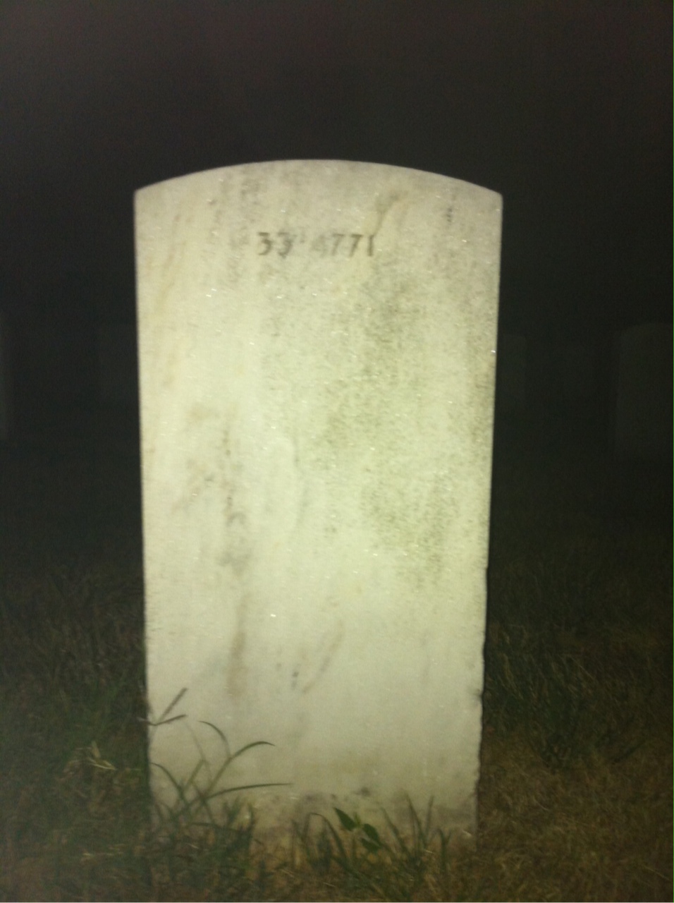 Back of headstone — Virginia Cummins
