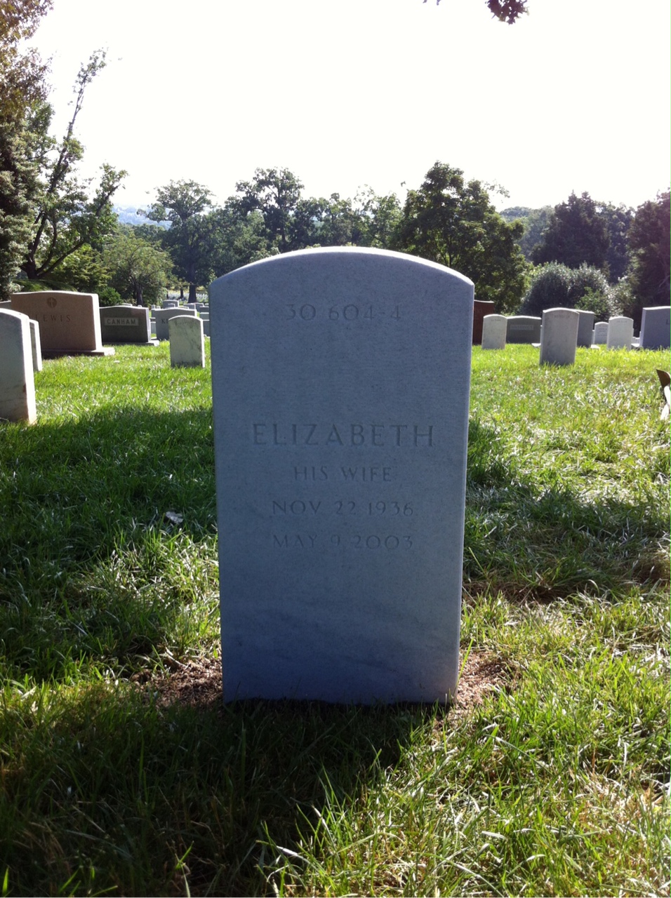 Back of headstone — Lyle Brooks