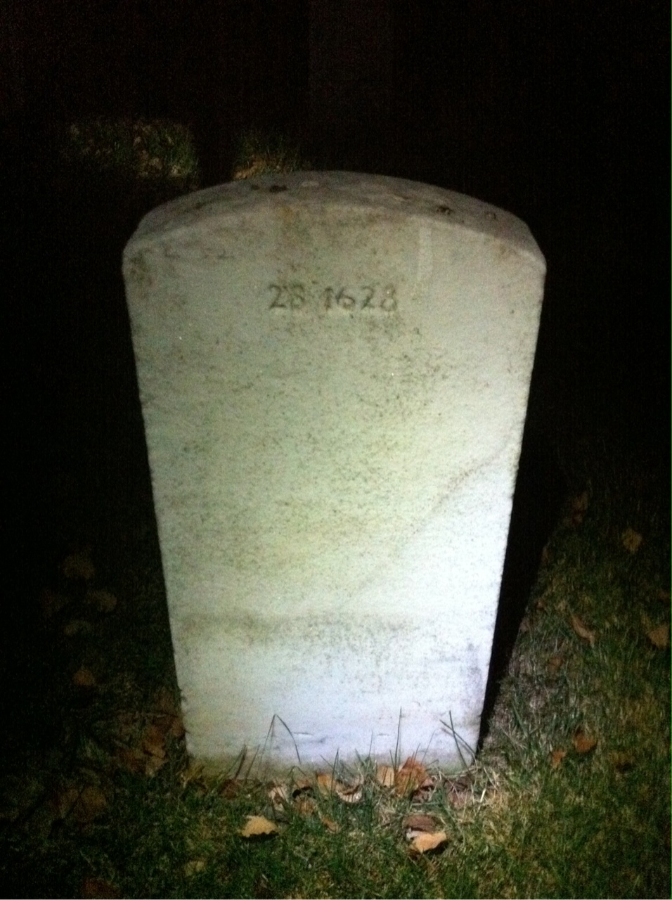Back of headstone — Howard Arnold