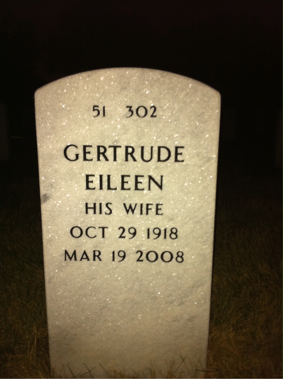 Back of headstone — Samuel Protich