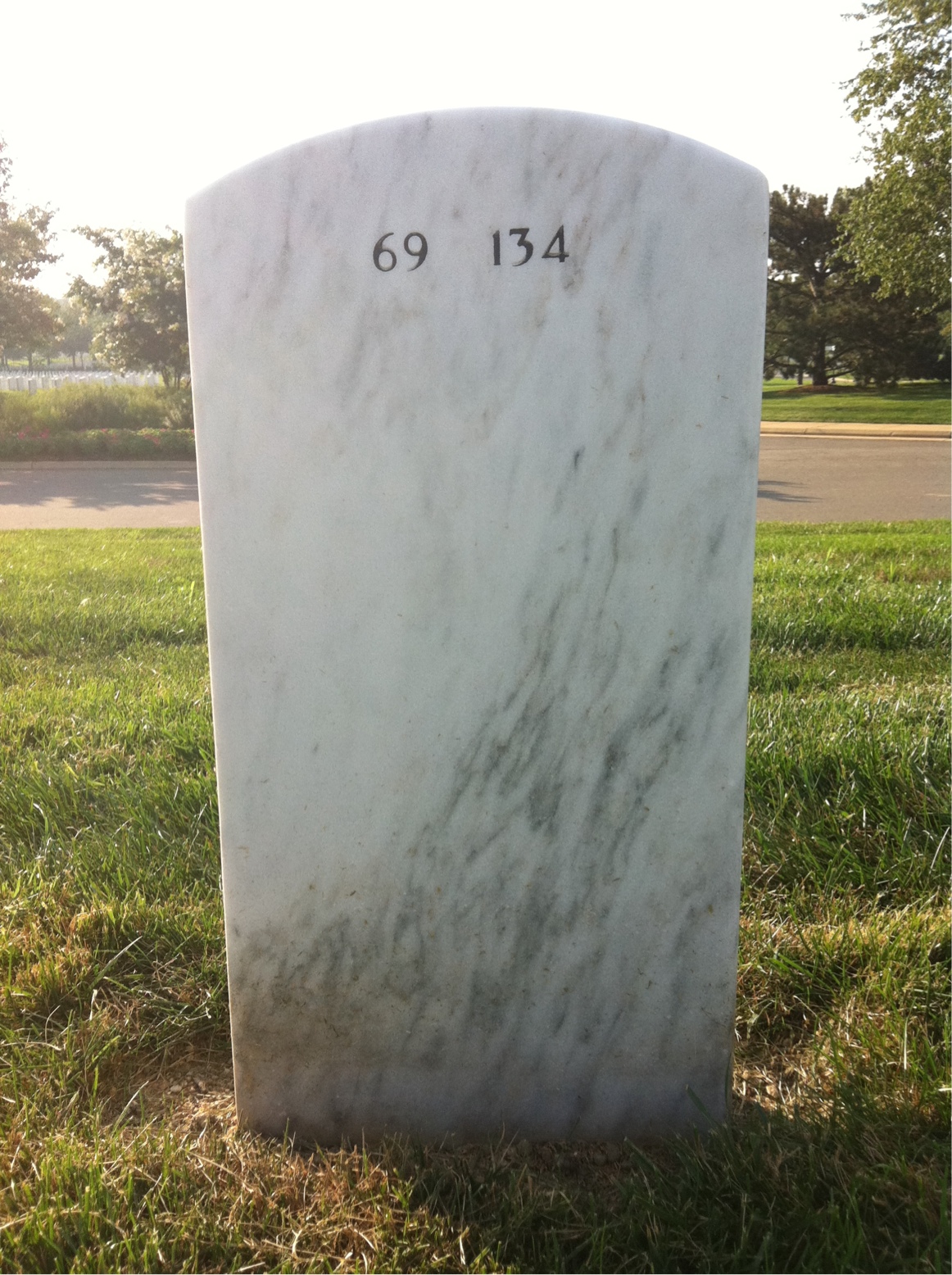 Back of headstone — Willard Young