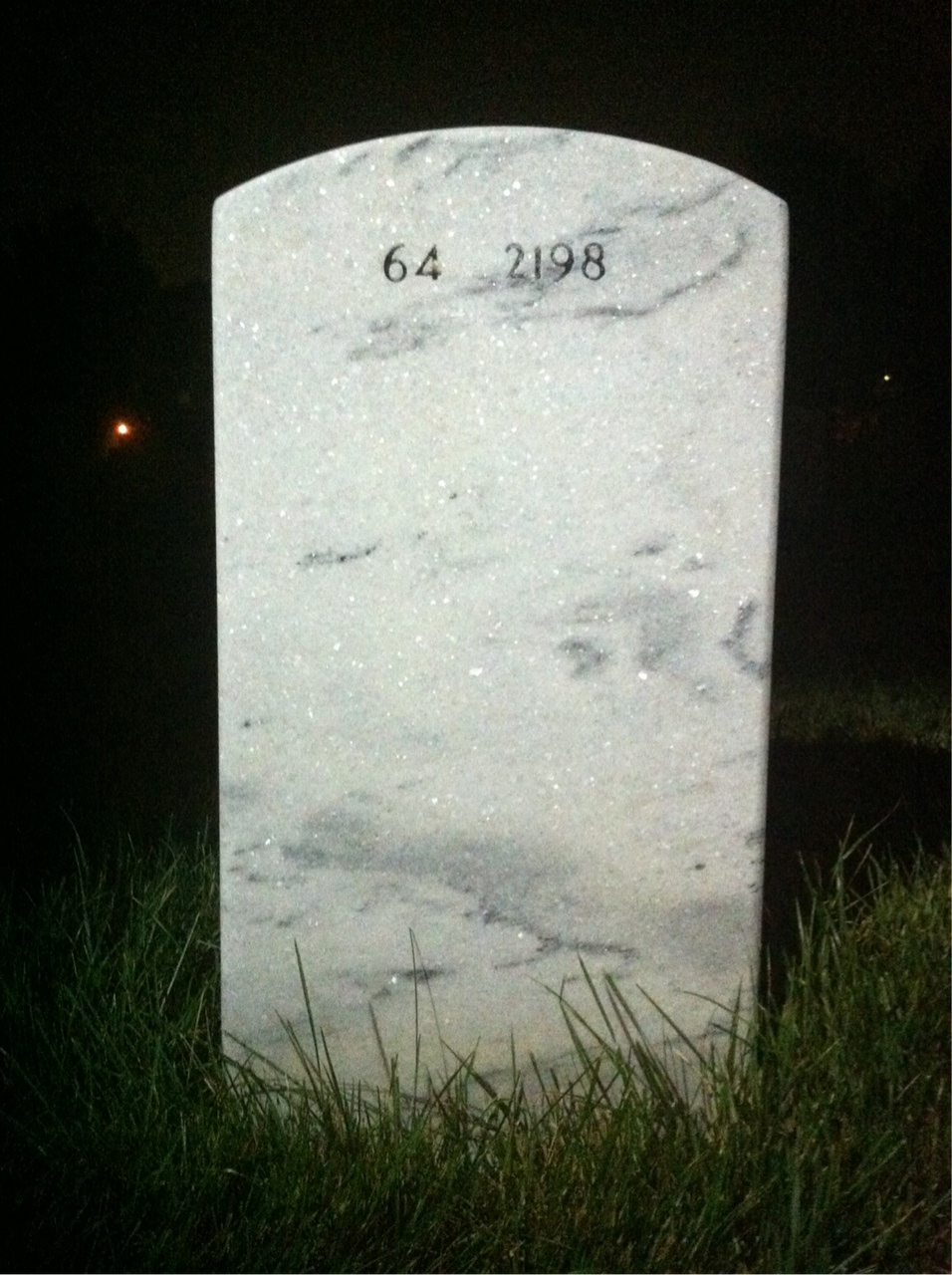 Back of headstone — Melvin Smith