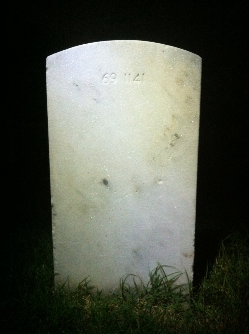 Back of headstone — William Corbett