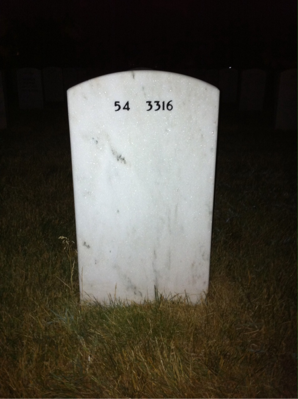 Back of headstone — James Murphy