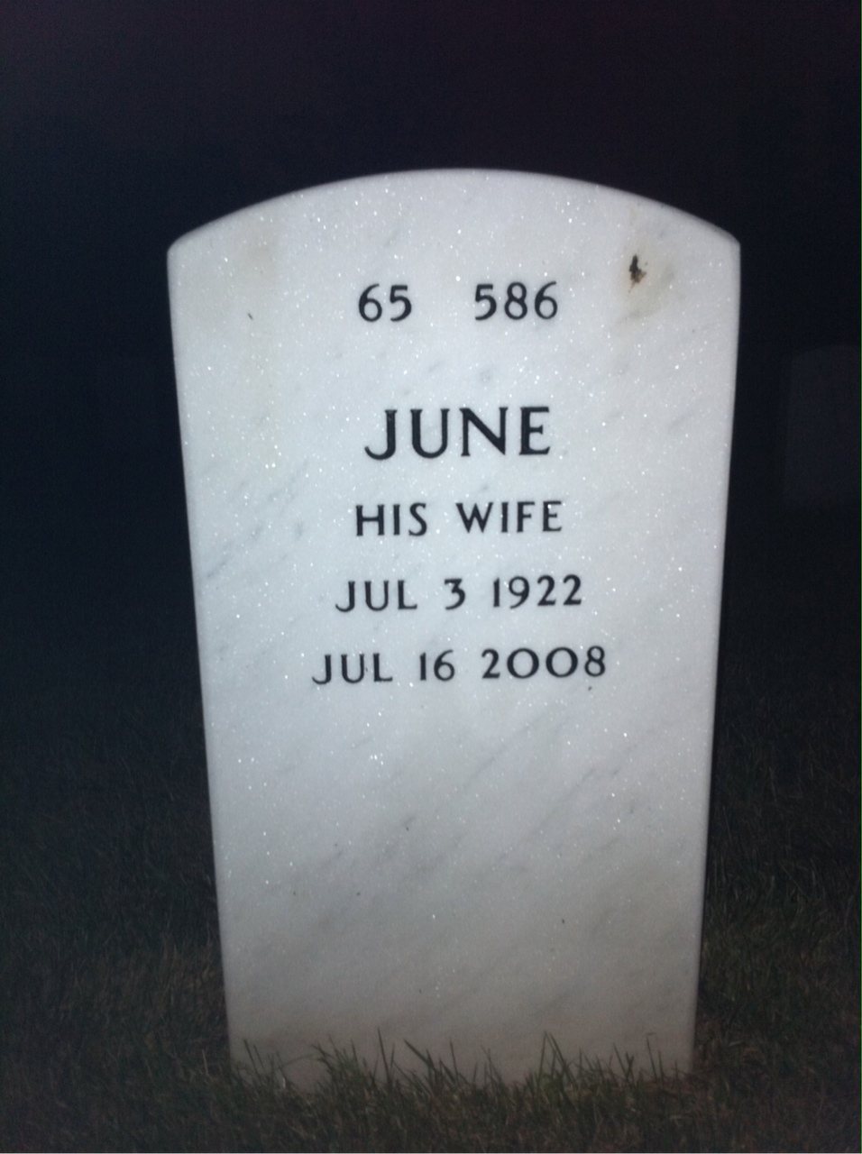 Back of headstone — Reginald Carpenter