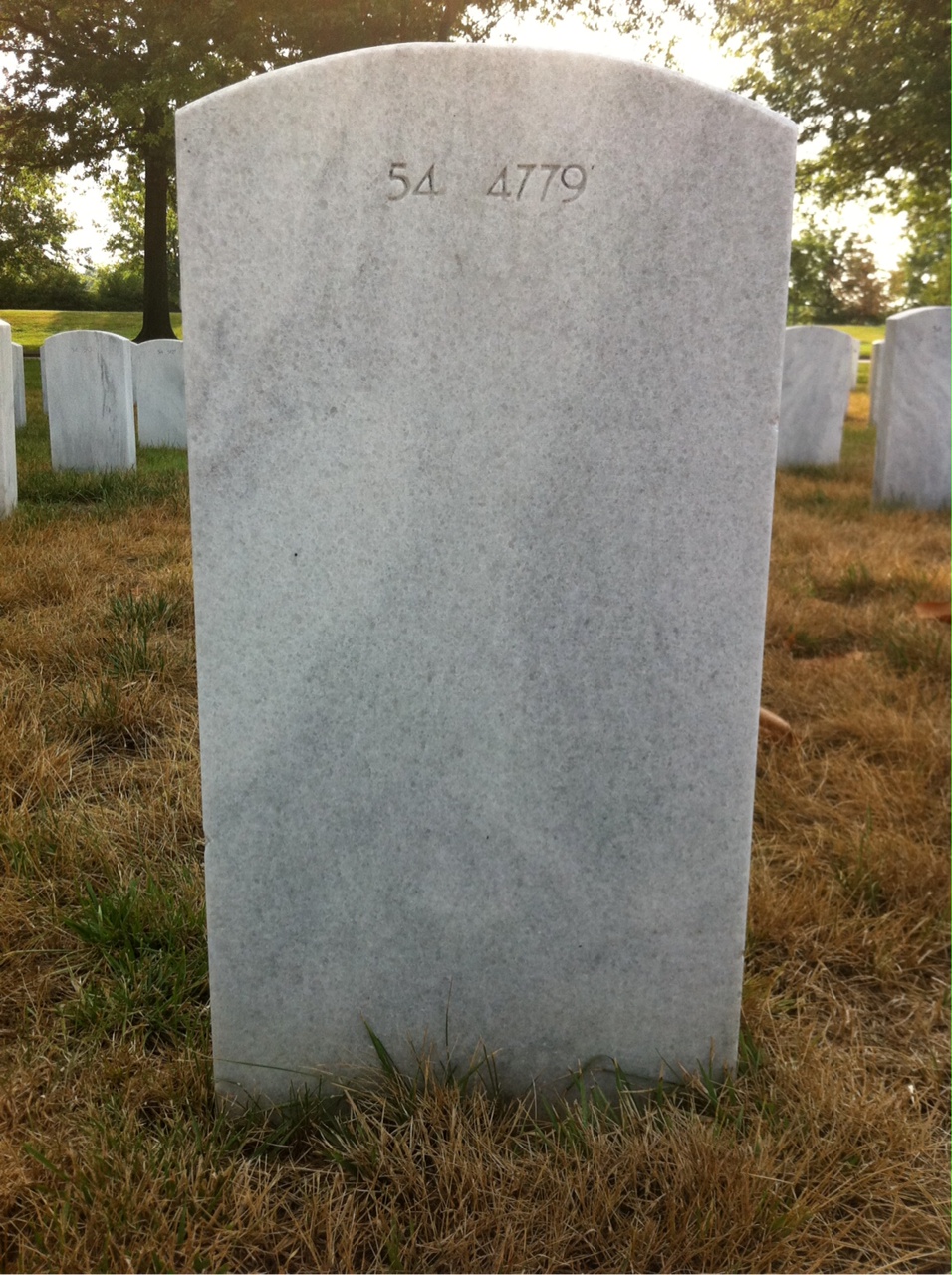 Back of headstone — William Lloyd Hanks