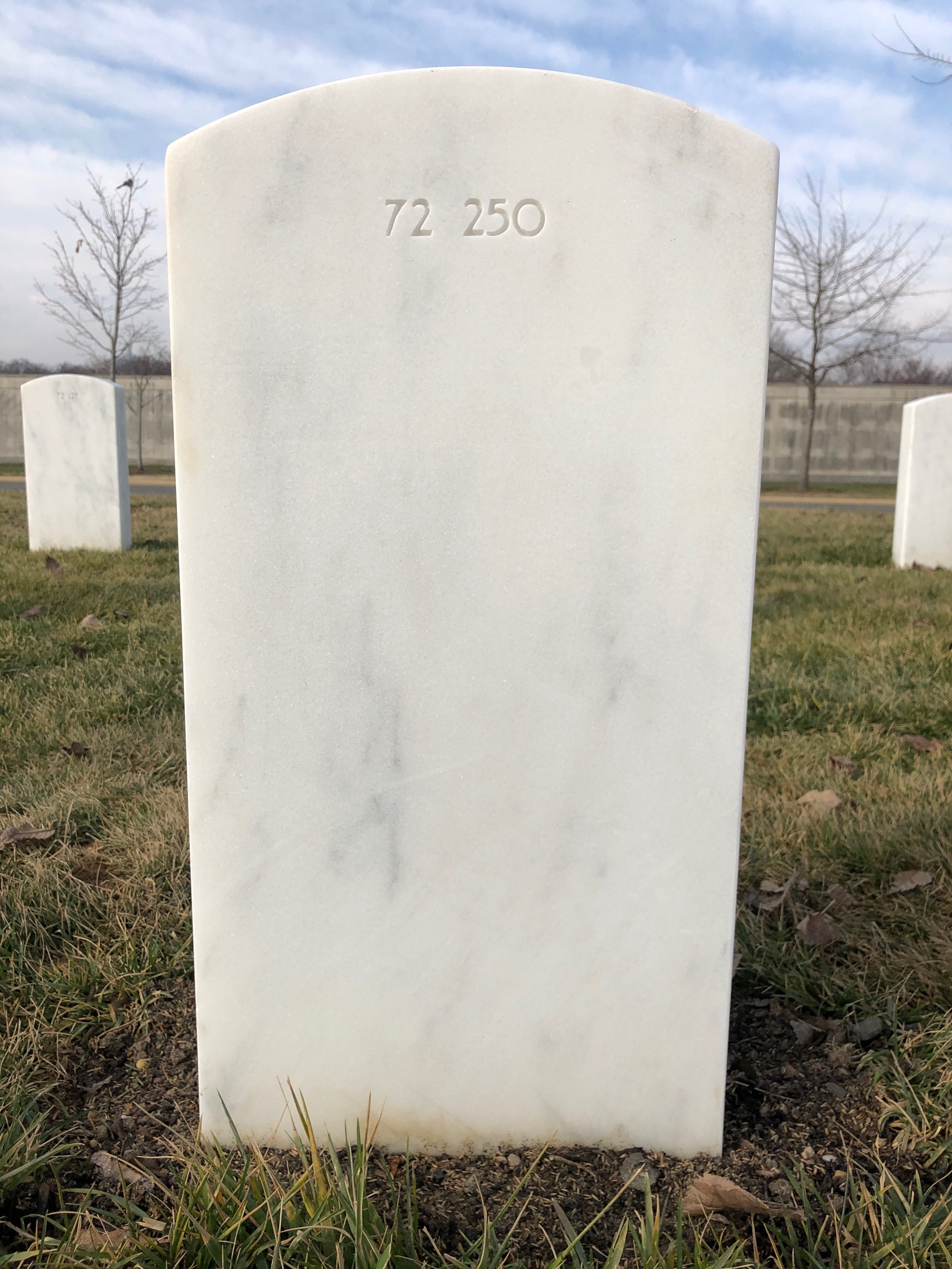 Back of headstone — Arnold Mitchell