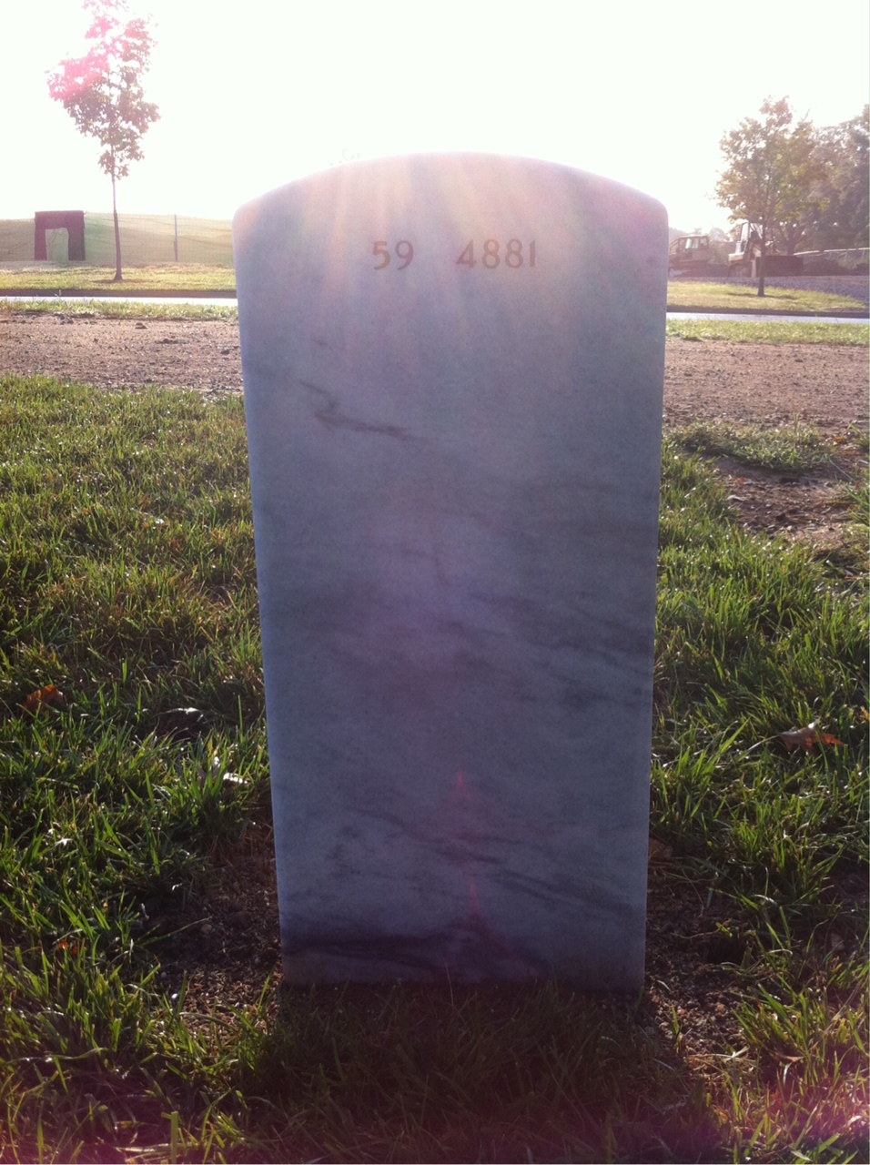 Back of headstone — Clyde Bachman