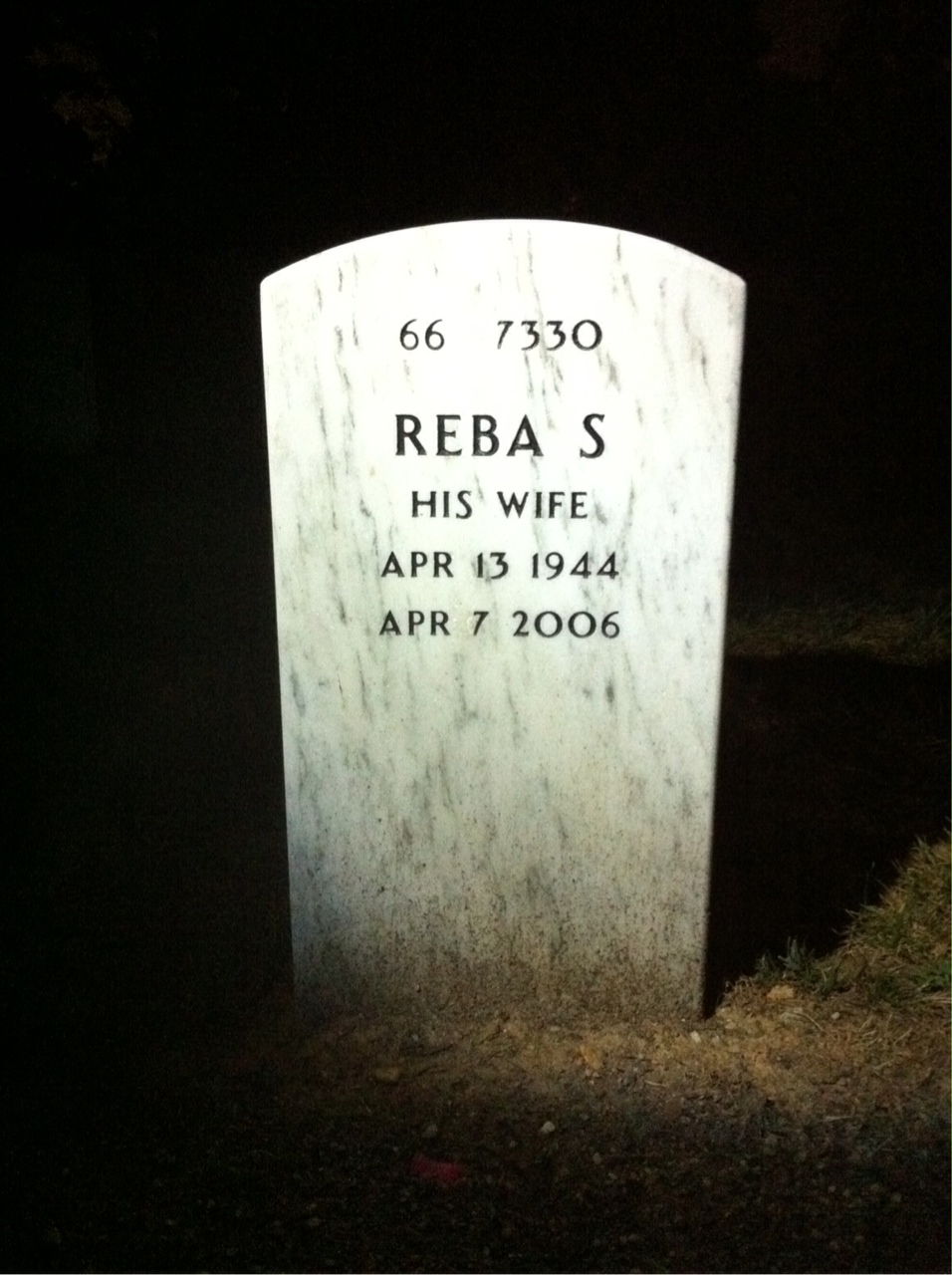 Back of headstone — Robert O'Brien