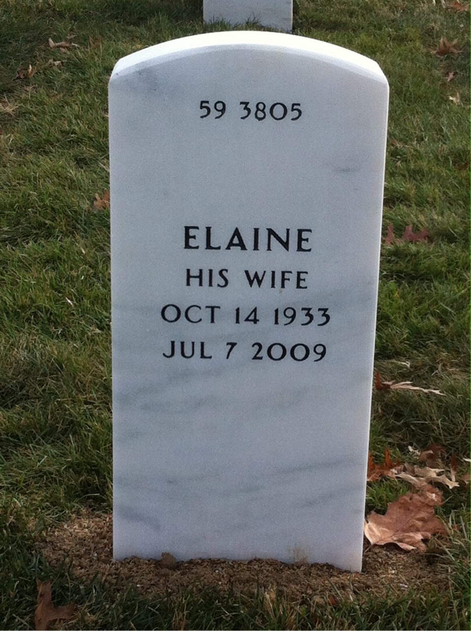 Back of headstone — Roy Pfander