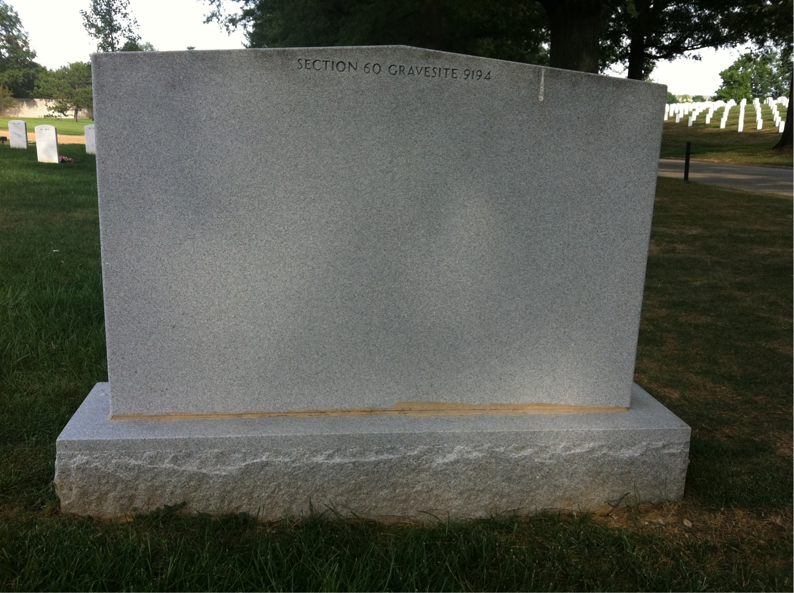 Back of headstone — Charles Maggart