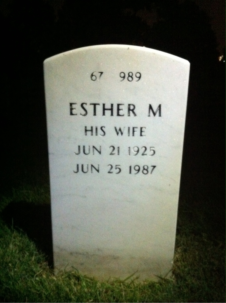 Back of headstone — James Robinette