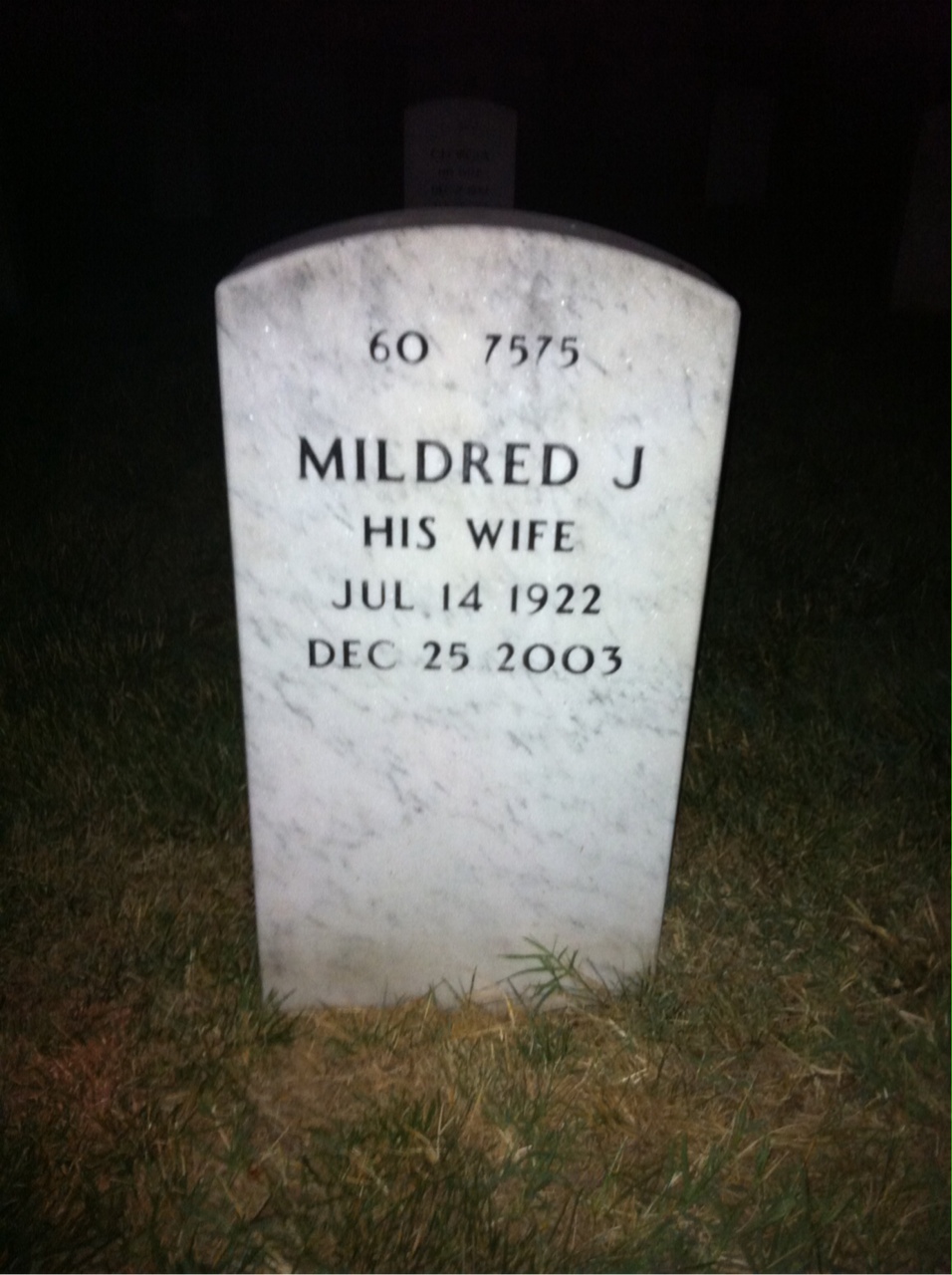 Back of headstone — Myron Chrzastek
