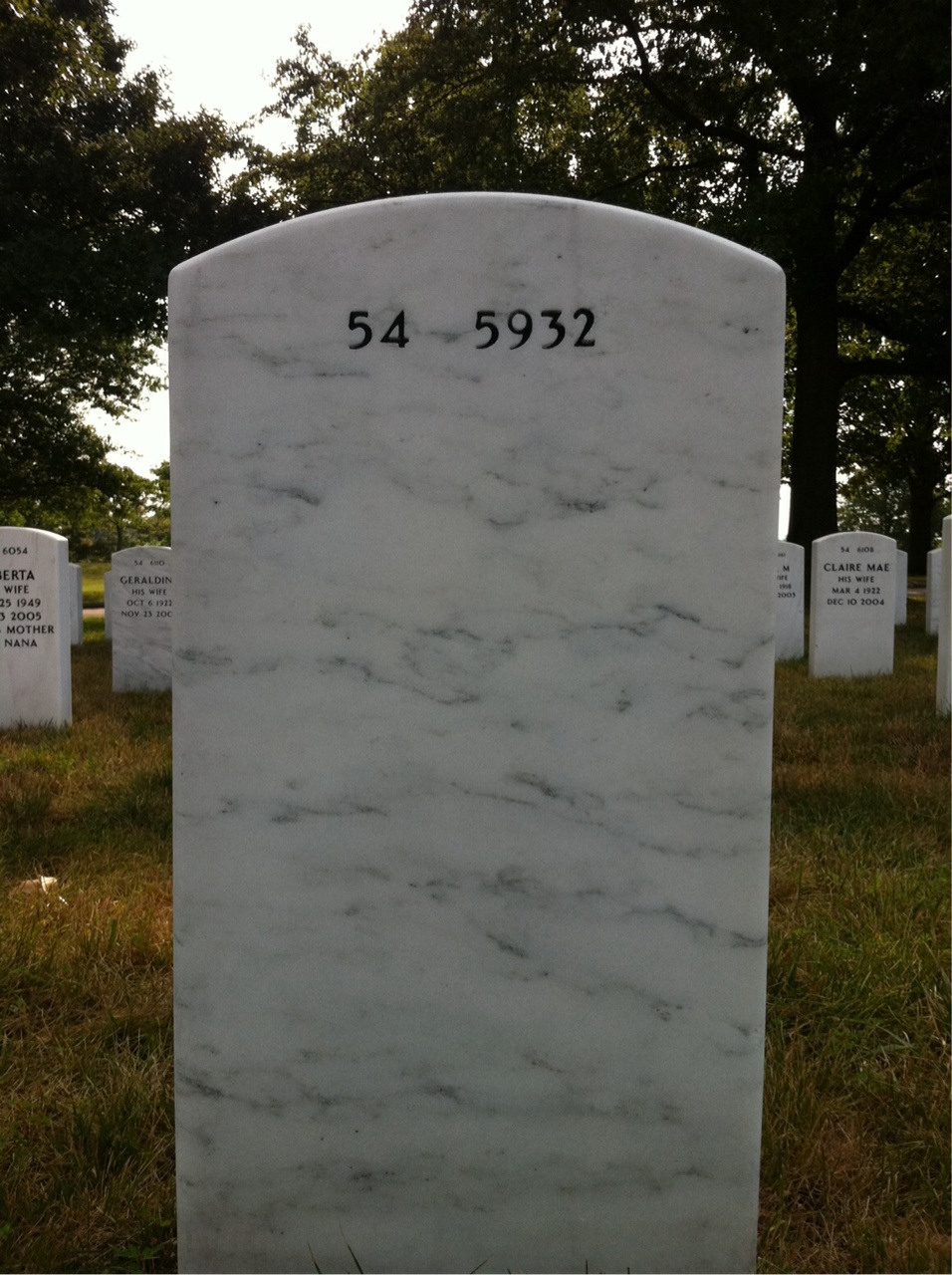 Back of headstone — Graham Ruscoe