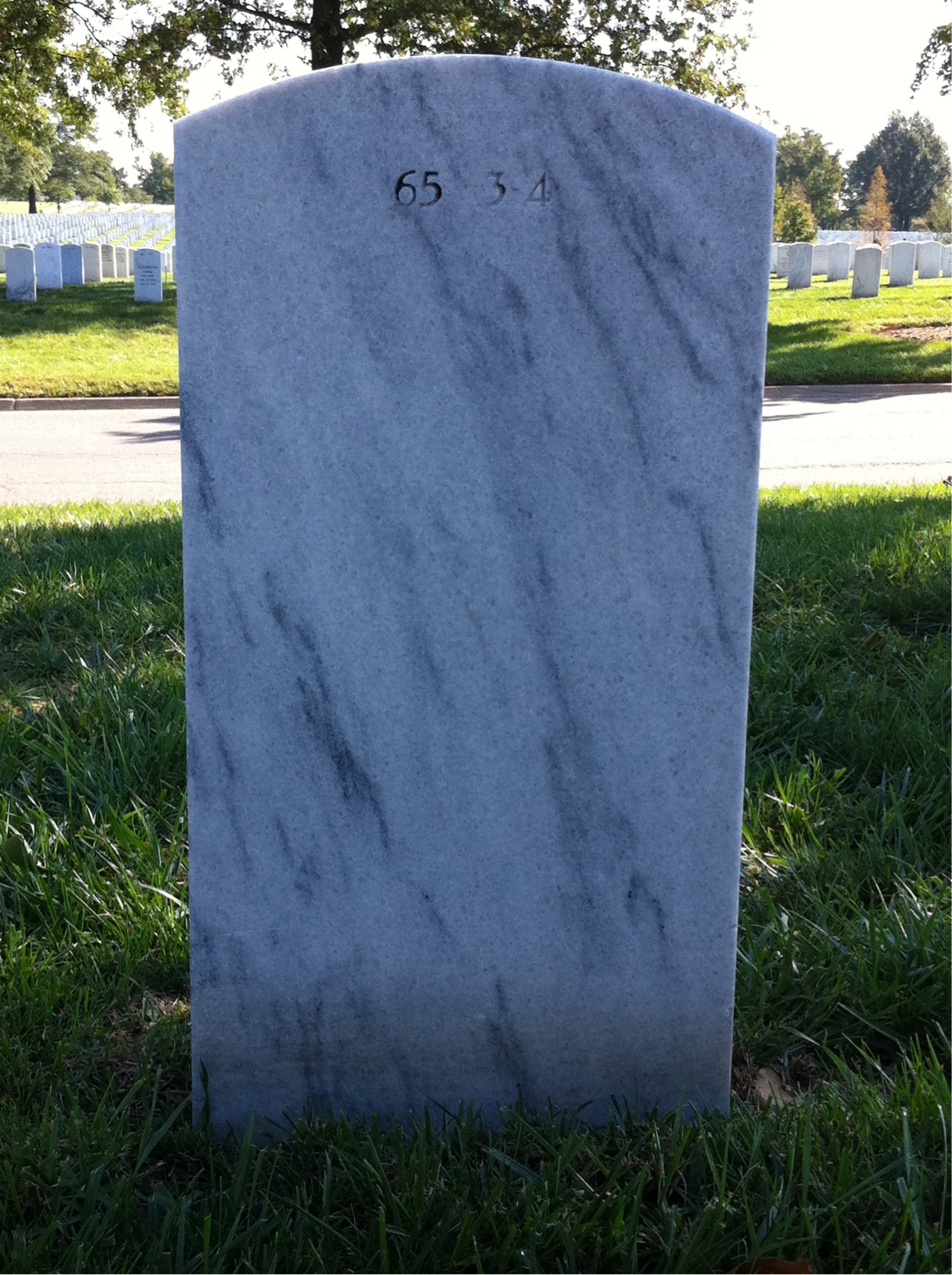 Back of headstone — Thomas John Janis
