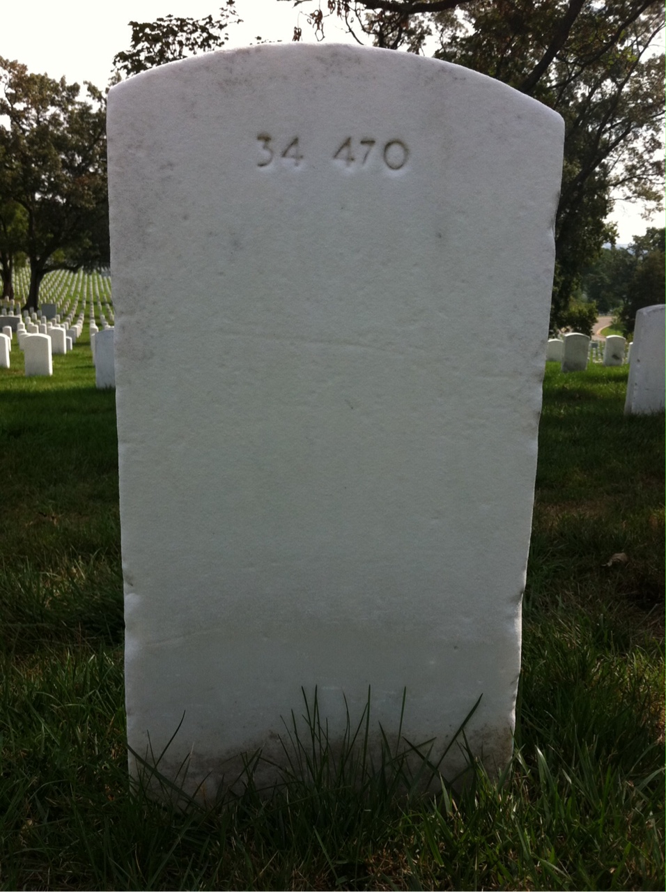 Back of headstone — Frank Cox
