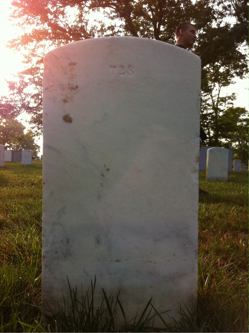 Back of headstone — Silas Bankert