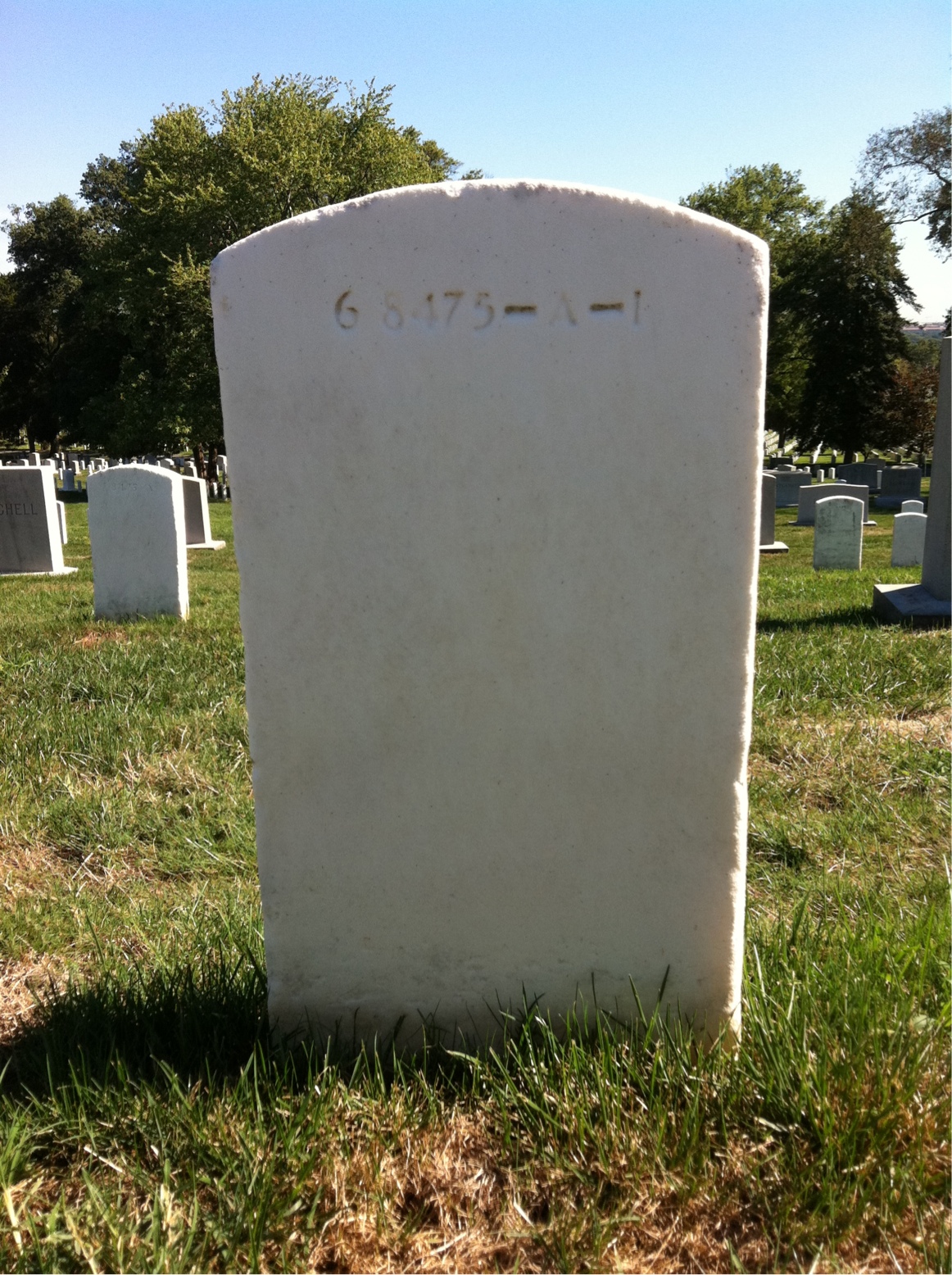 Back of headstone — Charles Baumann