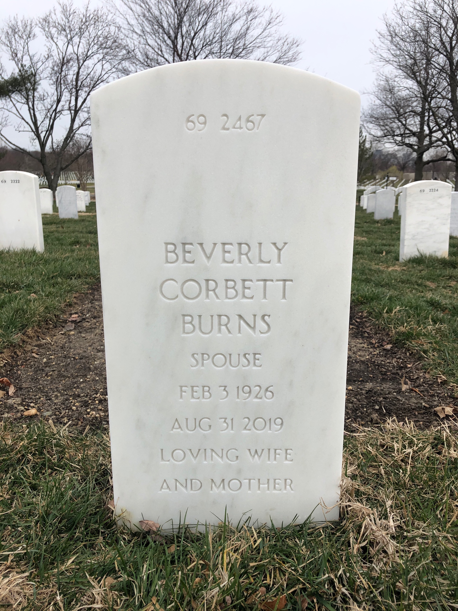 Back of headstone — Edward Sanderson
