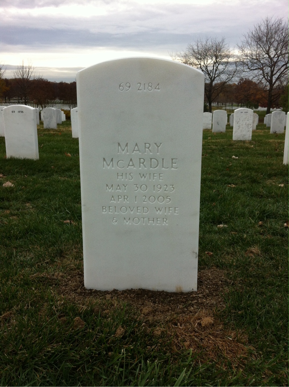 Back of headstone — Edward Sullivan