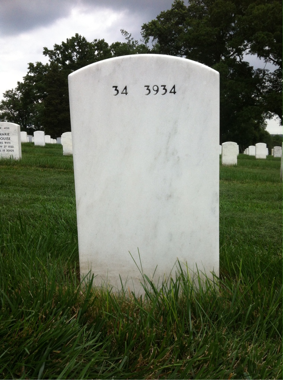 Back of headstone — William Begole