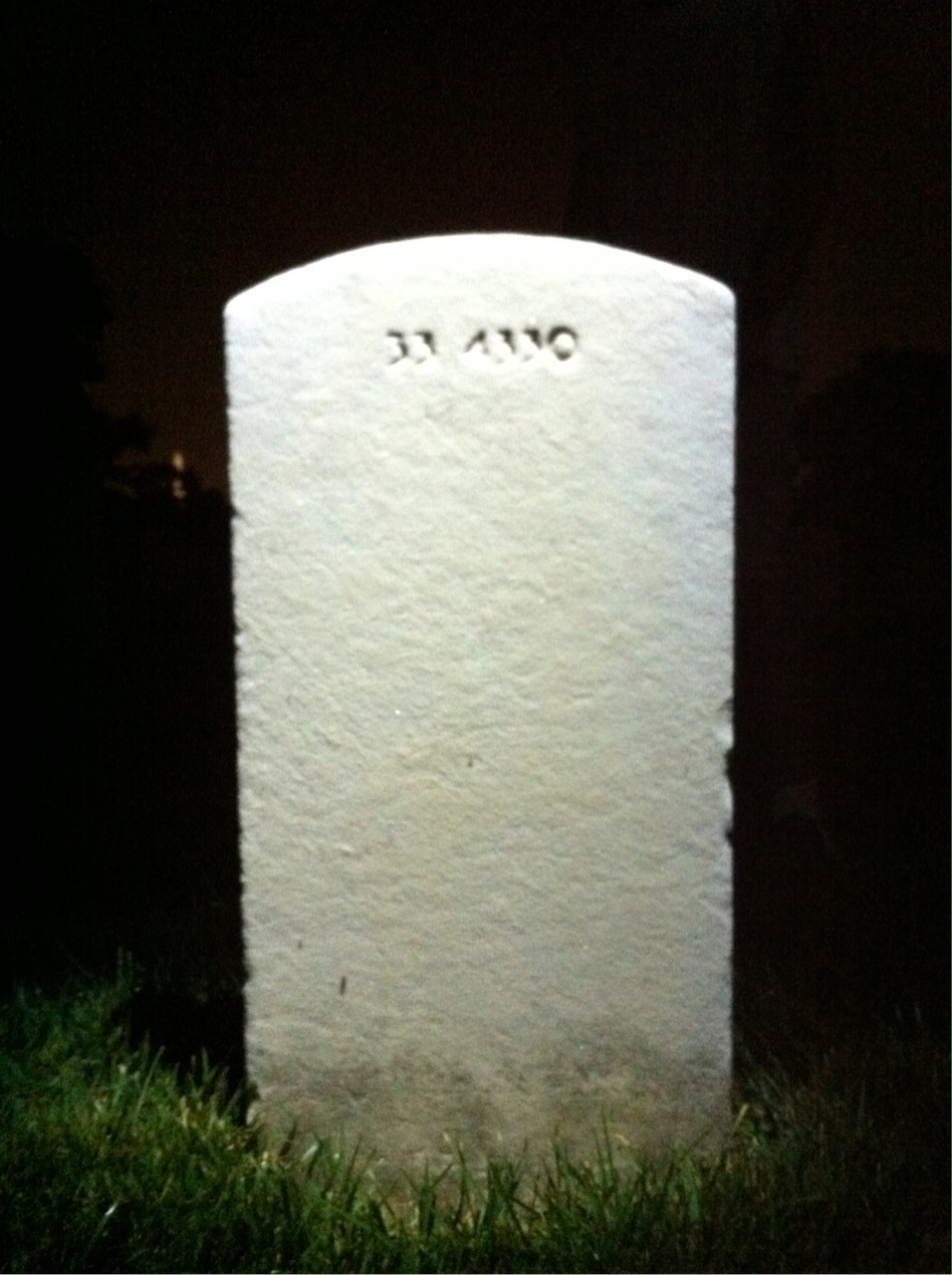 Back of headstone — Gus Mundy