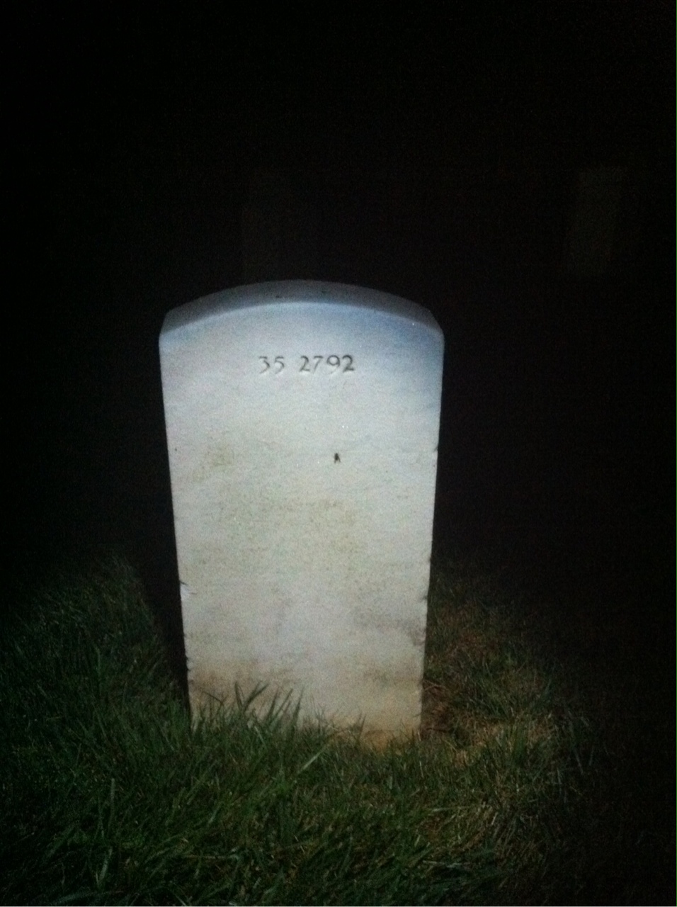 Back of headstone — William Bergdoll