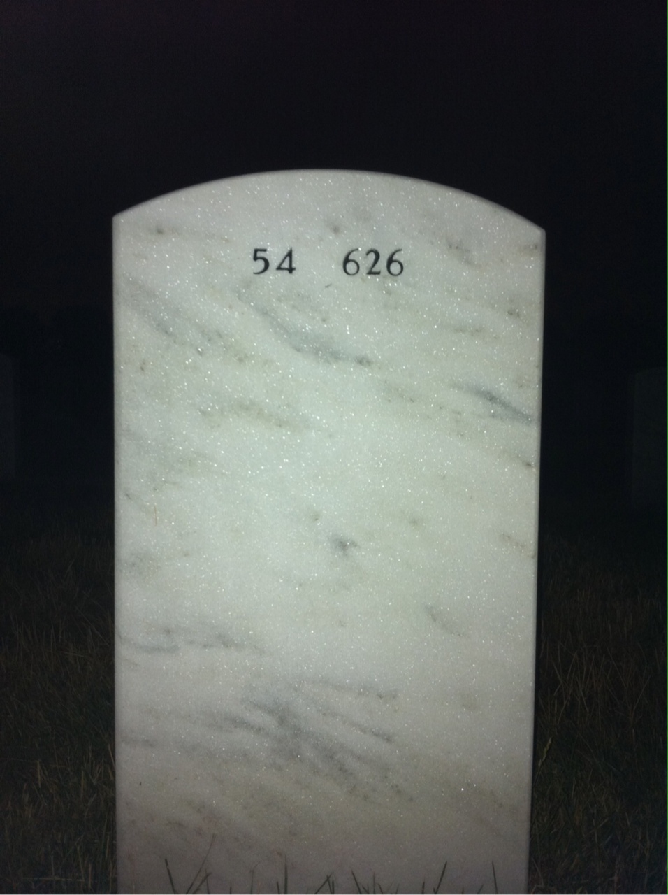 Back of headstone — Alphonso Ritter