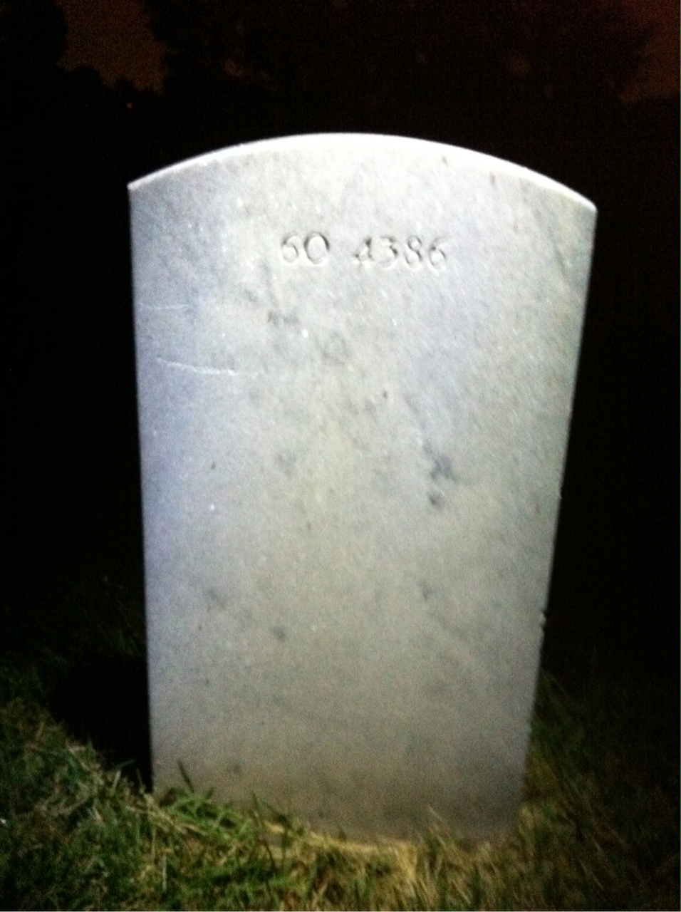 Back of headstone — William A Steinle