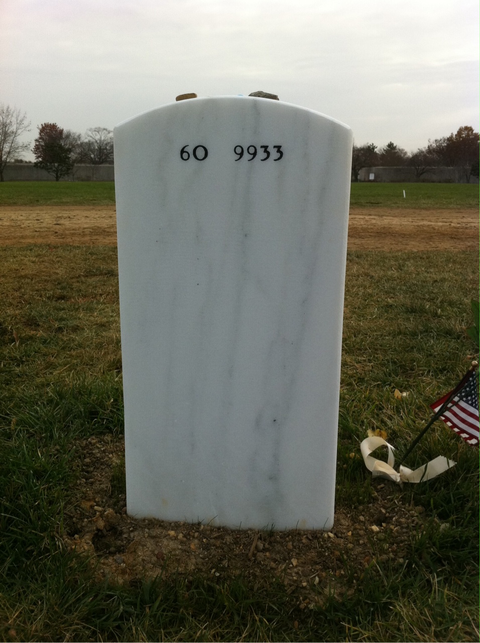 Back of headstone — Stephen Mills