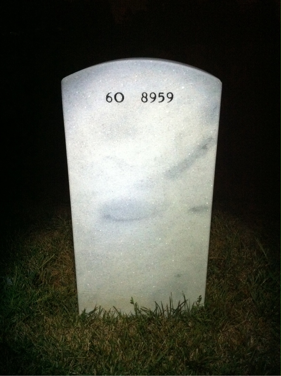 Back of headstone — Edward Bland